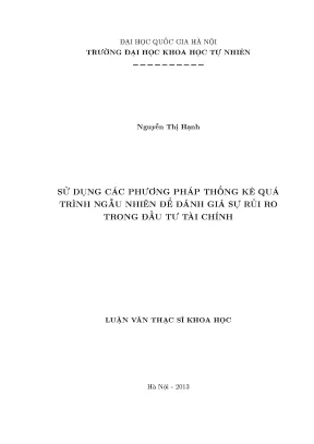 Đánh Giá Rủi Ro Đầu Tư Tài Chính Qua Phương Pháp Thống