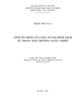 Tính ổn định của mô hình dịch tễ trong môi trường ngẫu nhiên