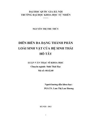 Đa Dạng Sinh Vật Hệ Sinh Thái Hồ Tây: Nghiên Cứu và Phát