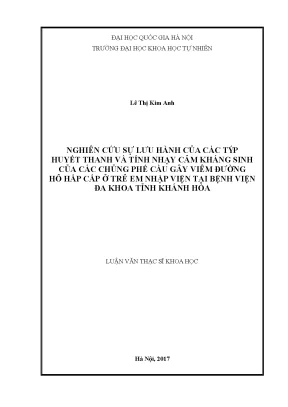 Nghiên cứu týp huyết thanh và kháng sinh phế cầu gây