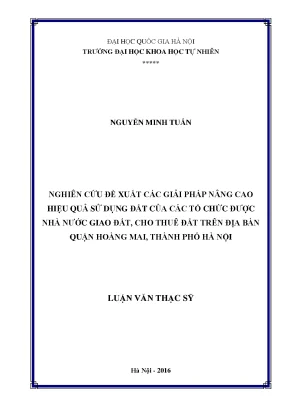 Giải pháp nâng cao hiệu quả sử dụng đất tại quận Hoàng