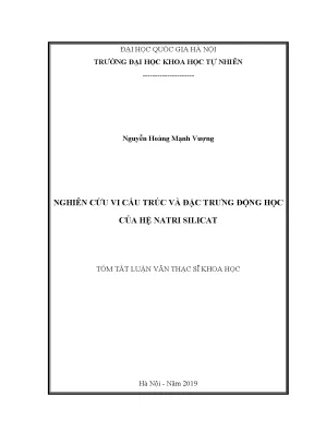 Nghiên cứu vi cấu trúc và động học của hệ natri silicat