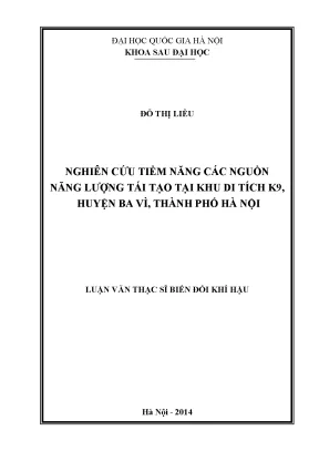 Nghiên cứu tiềm năng năng lượng tái tạo tại khu di tích