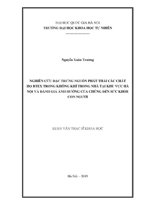 Nghiên cứu ô nhiễm BTEX trong không khí nhà ở Hà Nội và