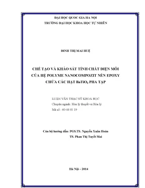 Nghiên cứu tính chất điện môi của polyme nanocompozit