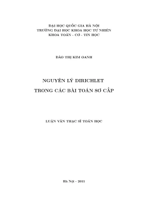 Nguyên lý Dirichlet và ứng dụng trong toán học sơ cấp