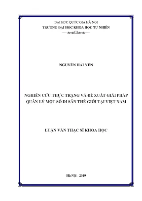 Giải pháp quản lý di sản thế giới tại Việt Nam