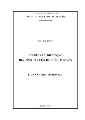 Nghiên cứu biến động địa hình đáy cửa Đà Diễn, Phú Yên