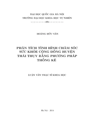 Phân Tích Chăm Sóc Sức Khỏe Cộng Đồng Huyện Thái Thụy