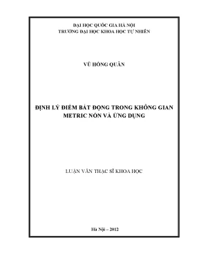 Định lý điểm bất động trong không gian metric nón và ứng 