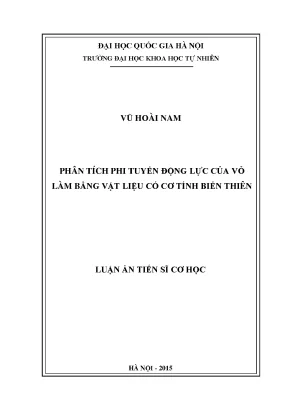 Phân Tích Động Lực Phi Tuyến Vỏ Vật Liệu Biến Thiên