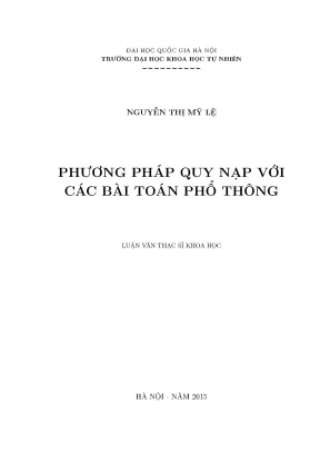 Phương Pháp Quy Nạp Toán Học: Ứng Dụng và Bài Tập Phổ Thông