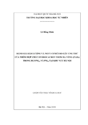 Đánh Giá Nguy Cơ Ung Thư Từ Hợp Chất PAHs Trong Bụi