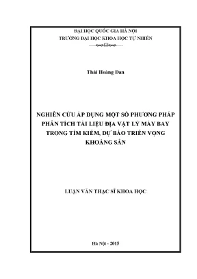 Nghiên cứu phương pháp phân tích địa vật lý máy bay 