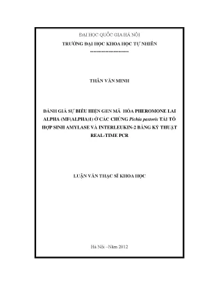 Đánh giá biểu hiện gen pheromone MF(ALPHA)1 ở Pichia