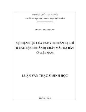 Nghiên cứu sự hiện diện của vi khuẩn kị khí ở bệnh nhân