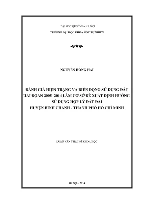 Đánh Giá Biến Động Sử Dụng Đất Huyện Bình Chánh (2005-2014)