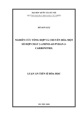 Nghiên cứu tổng hợp và chuyển hóa hợp chất