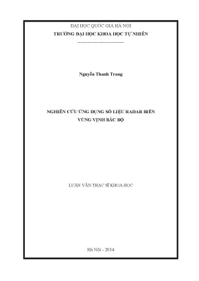 Nghiên cứu ứng dụng radar biển tại Vịnh Bắc Bộ