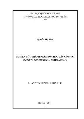 Nghiên cứu thành phần hóa học của cây cỏ mực Eclipta 