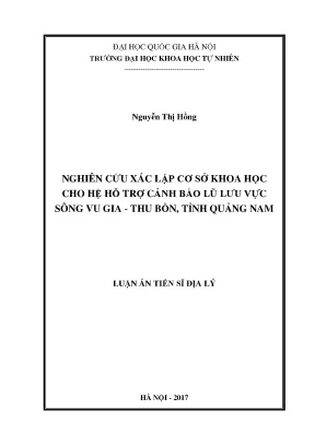 Nghiên Cứu Hệ Hỗ Trợ Cảnh Báo Lũ Lưu Vực Sông Vu Gia -