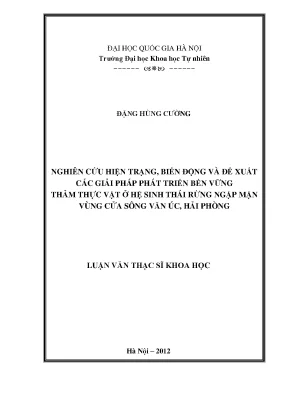 Nghiên cứu phát triển bền vững thảm thực vật rừng ngập