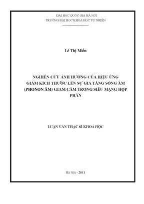 Nghiên cứu hiệu ứng giảm kích thước lên sóng âm phonon