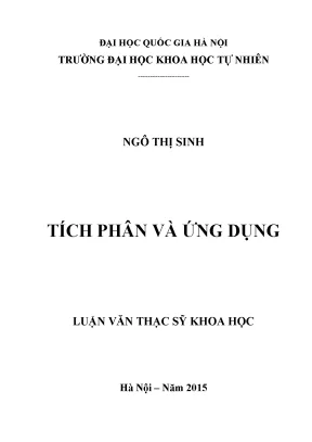 Tích Phân và Ứng Dụng: Nghiên Cứu và Phân Tích