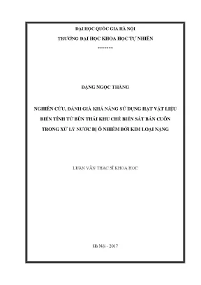 Nghiên cứu khả năng sử dụng hạt vật liệu biến tính từ