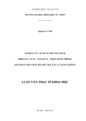 Nghiên cứu áp dụng phương pháp nhận dạng tần suất trong 