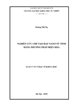 Nghiên cứu chế tạo hạt nano từ tính bằng phương pháp