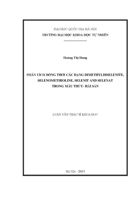 Phân Tích Đồng Thời Các Dạng Dimethyldiselenite,