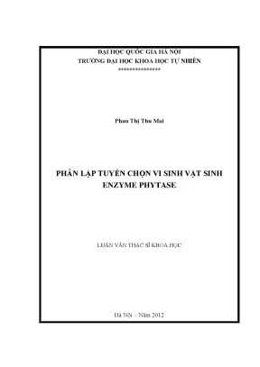 Phân lập và tuyển chọn vi sinh vật sản sinh enzyme phytase