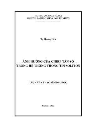 Ảnh Hưởng Của Chirp Tần Số Trong Hệ Thống Thông Tin Soliton