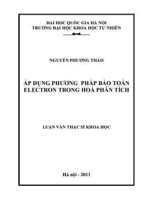 Phương Pháp Bảo Toàn Electron Trong Hóa Phân Tích: Ứng