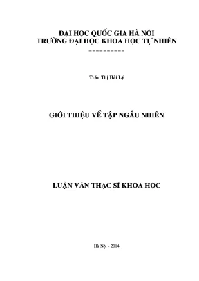 Giới thiệu về tập ngẫu nhiên trong luận văn thạc sĩ