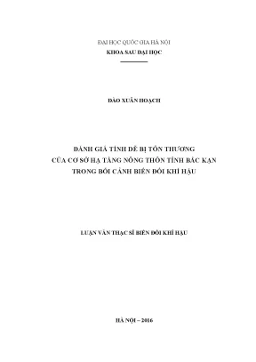 Đánh Giá Tính Dễ Bị Tổn Thương Cơ Sở Hạ Tầng Nông Thôn