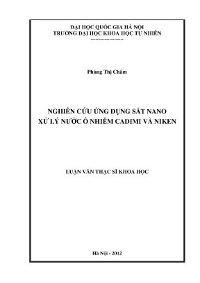 Nghiên cứu ứng dụng sắt nano trong xử lý nước ô nhiễm