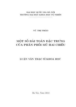 Bài Toán Đặc Trưng Của Phân Phối Mũ Hai Chiều