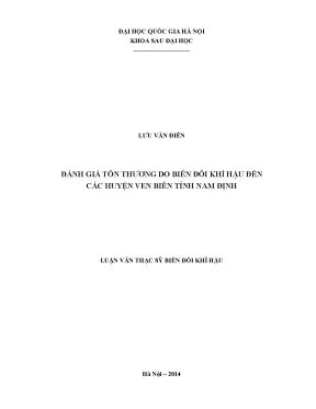 Đánh Giá Tổn Thương Biến Đổi Khí Hậu Tại Các Huyện Ven