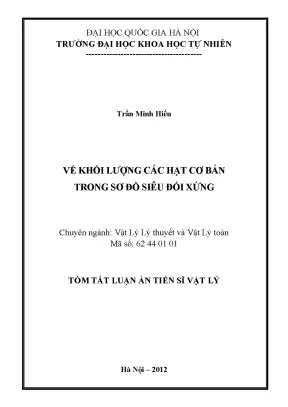 Khối Lượng Hạt Cơ Bản Trong Mô Hình Siêu Đối Xứng