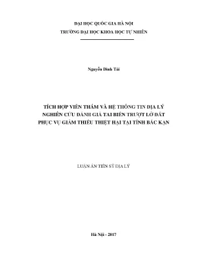 Nghiên cứu trượt lở đất tại Bắc Kạn: Tích hợp viễn thám