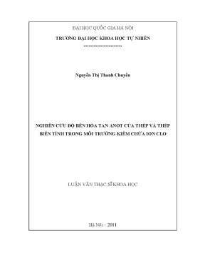 Nghiên cứu độ bền hòa tan của thép trong môi trường kiềm