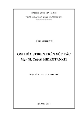 Nghiên cứu oxi hóa stiren trên xúc tác Mg-(Ni, Cu)-Al 