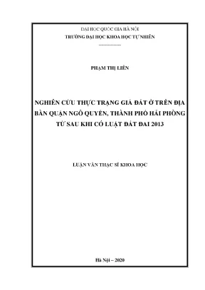 Nghiên Cứu Giá Đất Quận Ngô Quyền, Hải Phòng Sau Luật 