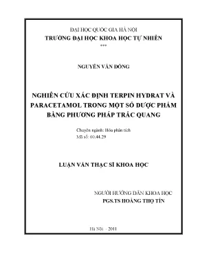 Nghiên cứu xác định Terpin Hydrat và Paracetamol trong