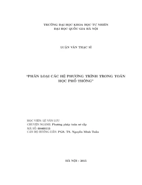 Phân loại hệ phương trình trong toán học phổ thông
