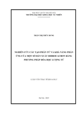 Nghiên cứu cấu trúc và phản ứng của dẫn xuất hydrocarbon