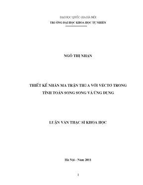 Thiết kế ma trận thưa và véc tơ trong tính toán song song