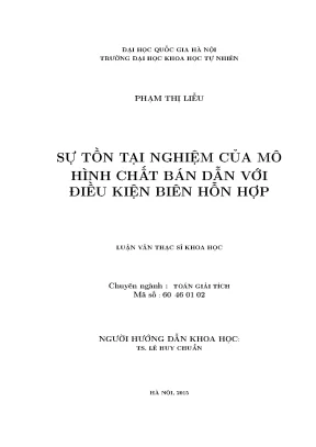Nghiên cứu sự tồn tại nghiệm của mô hình chất bán dẫn